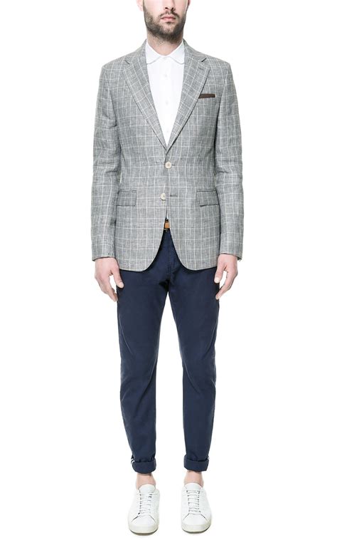 Zara Checkered Blazer Zara Spain Checked Blazer Zara United States