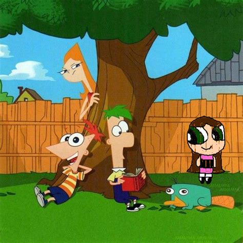 Me with Phineas, Ferb, Candice and Perry by jrg2004 on DeviantArt