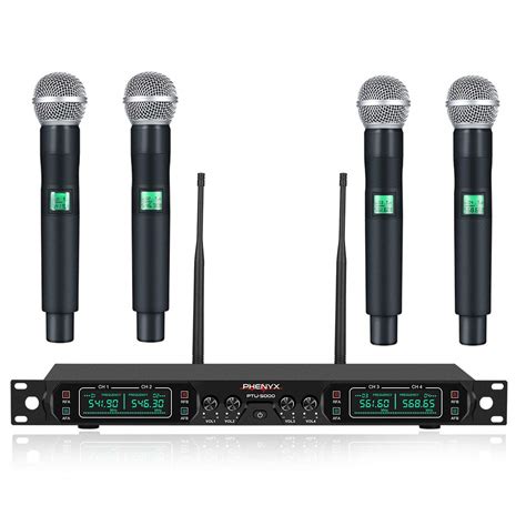 Lot Detail PHENYX PRO PTU 5000 4 CHANNEL UHF WIRELESS MICROPHONE SYSTEM