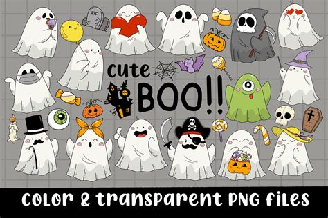 Cute BOO Clipart, Halloween Clipart, Ghost Clipart, Pumpkin PNG, PNG ...