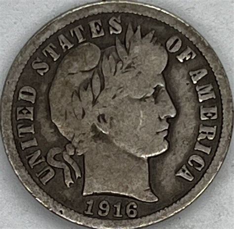 1916 Barber Silver Dime In A SAFLIP Fine VG EBay