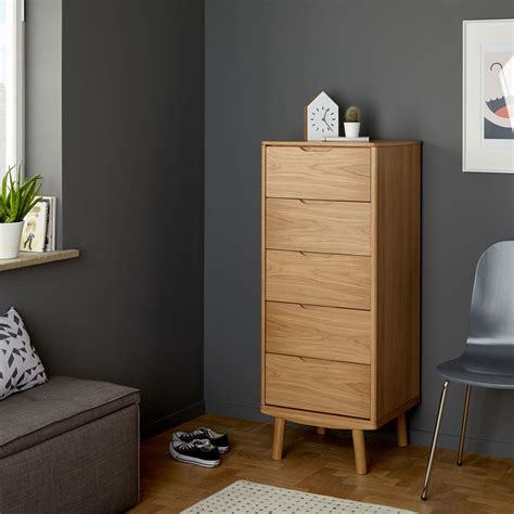 House By John Lewis Bow 5 Drawer Tall Boy Chest Chest Of Drawers