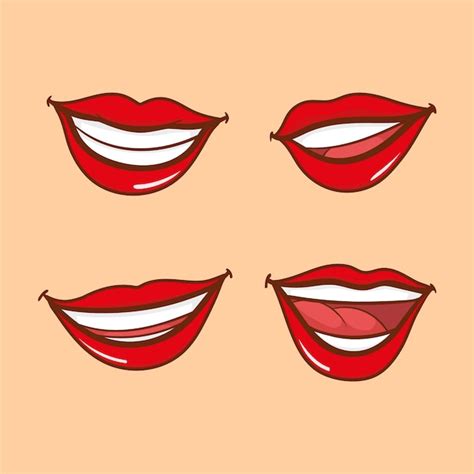 Cartoon Lips Smiling Images - Free Download on Freepik