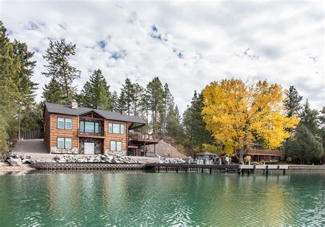 Kings Point Flathead Lake Montana Concrete Log Siding Cabin Everlog