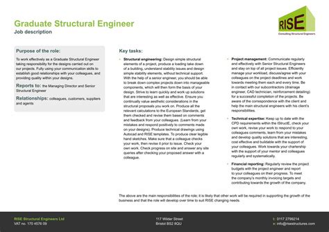 Pdf Graduate Structural Engineer Risestructures