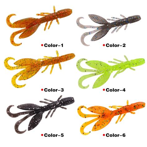 12pcs Lot Soft Silicone Simulation 5 5cm 1 4g Soft Fishing Lure Shrimp