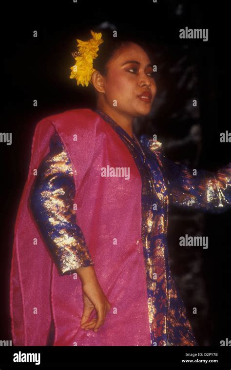 Traditional Malay Dancer At The Sarawak Cultural Village Kuching