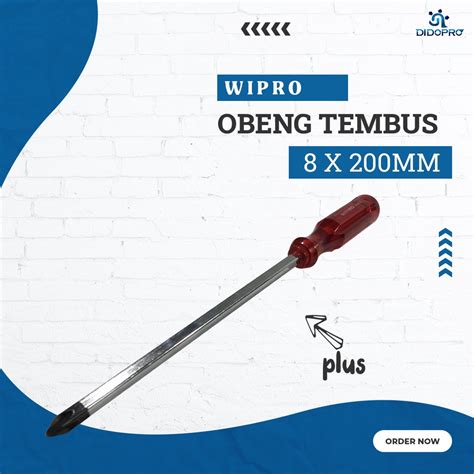 Jual Obeng Pukul Tembus Plus Minus 8 Mm X 200 Mm 8 Kristal