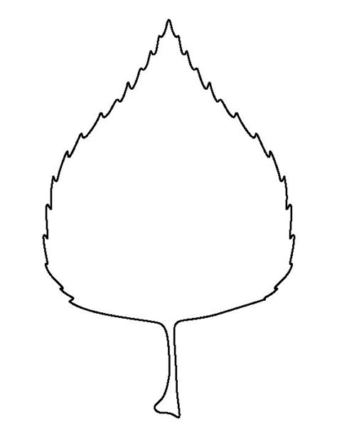 Birch Leaf Pattern Use The Printable Outline For Crafts Creating