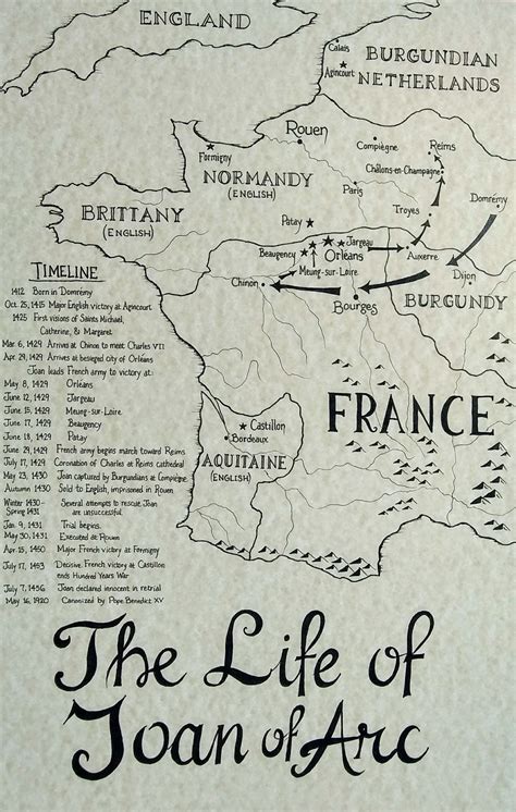 Joan Of Arc Map Etsy