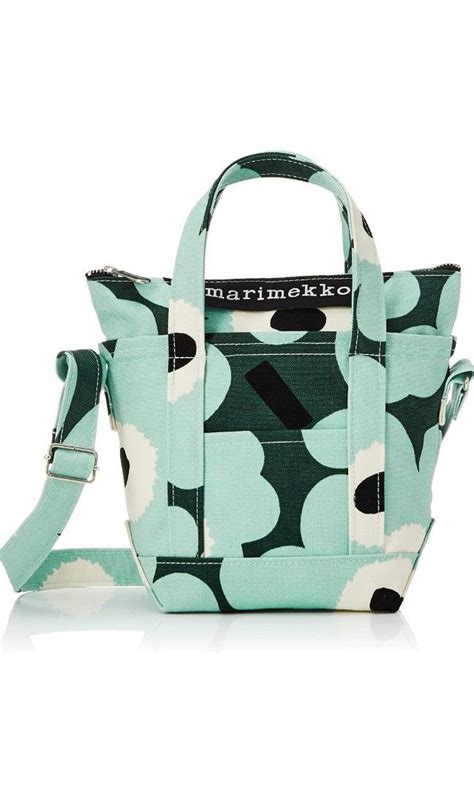 MARIMEKKO Milli Matkuri Pieni Unikko Green Tote Women S Fashion Bags