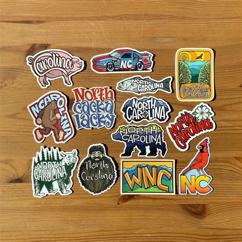 North Carolina Sticker 3.5 to 4.5 NC Decal Waterproof Vinyl Decal ...