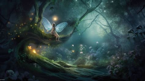 A Whimsical Desktop Wallpaper Featuring A Fairy Riding A Butterfly