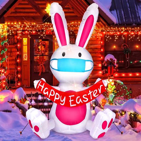 Achort Easter Inflatables Outdoor Decorations Blow Up Outdoor Inflatable