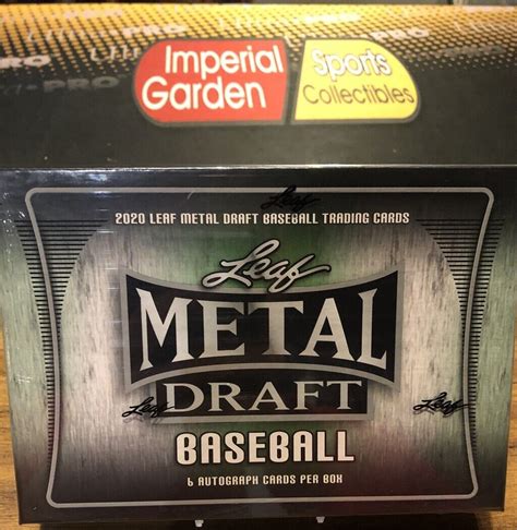 2020 LEAF METAL DRAFT BASEBALL HOBBY BOX FACTORY SEALED 6 AUTO PER BOX