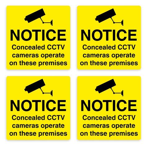 Notice Concealed Cctv Cameras Operate On These Premises Cctv Signs