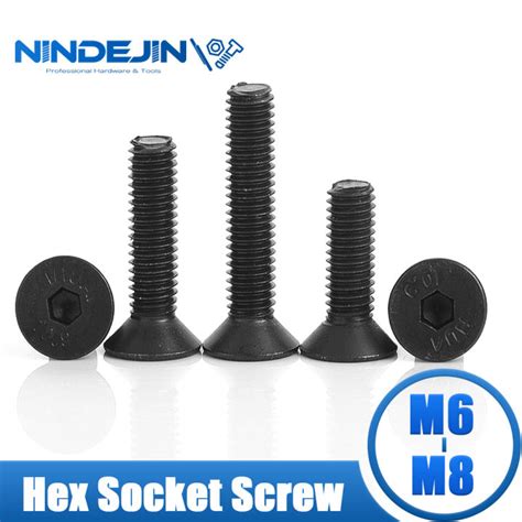 Nindejin Hex Socket Flat Head Screw Bolt Din M M Hexagon Socket