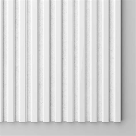 White Aspen Glossy White RecoSilent Acoustic Felt WallRibbon