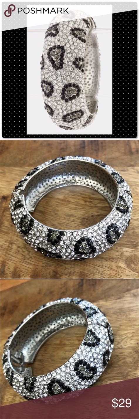 SALE Leopard Print Crystal Bangle Bracelet Crystal Bangle Bangle