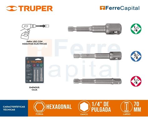 Juego Adaptadores Dados Y Pz Truper Mercadolibre