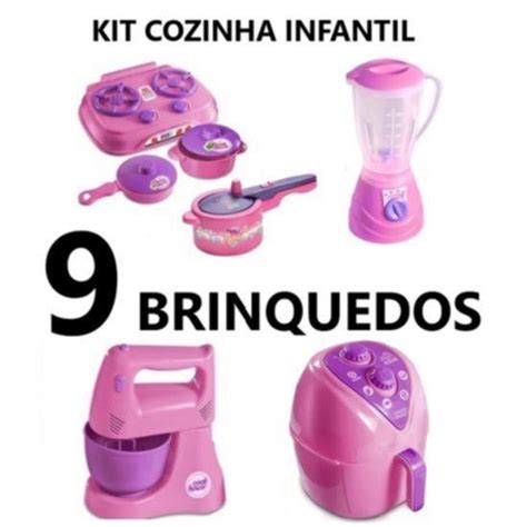 Kit Cozinha Infantil Brinquedos Fog O Batedeira Liquidificador