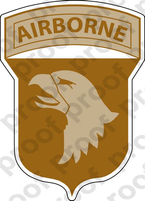 Sticker Us Army Unit 101st Airborne Div Shield Des Ebay