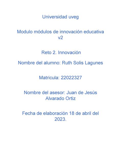 Solis RUTH R2 U1 sintesis Universidad uveg Modulo módulos de