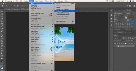 How to duplicate an artboard in Adobe Photoshop - imagy