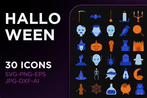 Halloween Icon Pack Sign Art Collection