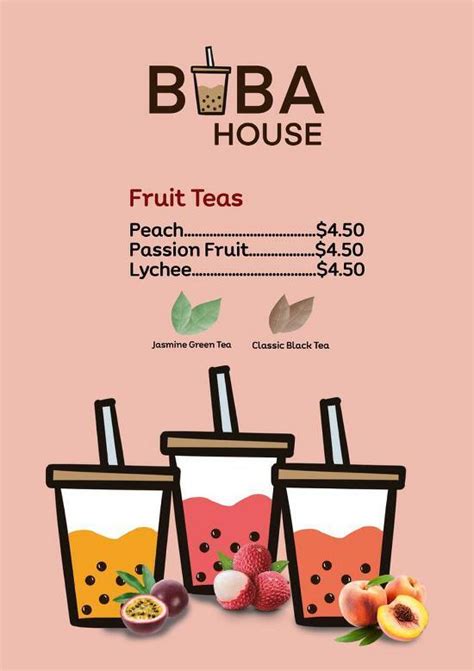 Menu at Boba House, Milford