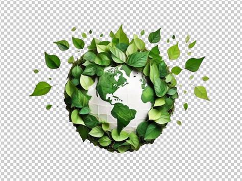 Premium Psd World Environment Day Earth Day Leaves Forming Earth Shape