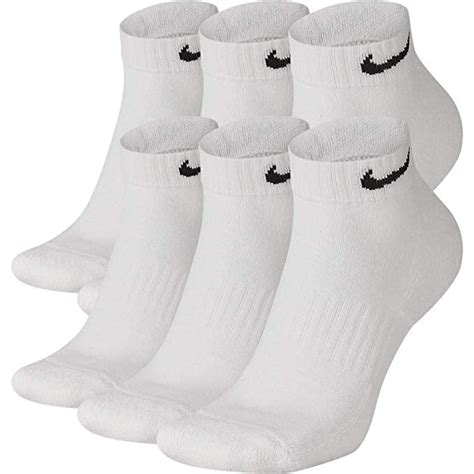 Nike Unisex Everyday Cotton Cushioned Low Rise Training Socks With Dri Fit Technology White