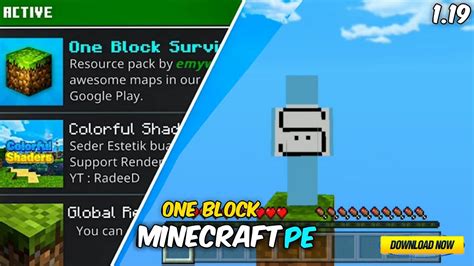 One Block Map For Minecraft Pe One Block Addon For Minecraft Pe