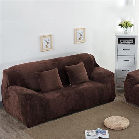 Suede sofa coversStretch sofa slipcoversFurniture protectorSolid color ...