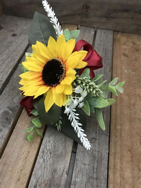 Sunflower Corsage Homecoming Flowers Homecoming Corsage Prom Flowers