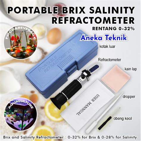 Jual Refractometer 2 In 1 Brix Salinity Alat Ukur Kadar Gula Dan