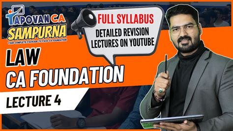 CA Foundation Contract Act Revision Lec 4 Full Syllabus On YouTube I