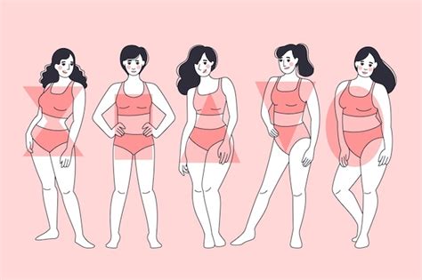 Free Vector Cartoon Types Of Female Body Shapes Collection