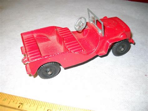 Vintage 1950 S Tootsie Toy Army Jeep Red Star And W 2017590 On The Hood 4 1 2 2107951455