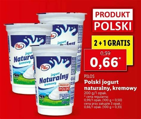 Promocja Polski Jogurt Naturalny Kremowy W Lidl