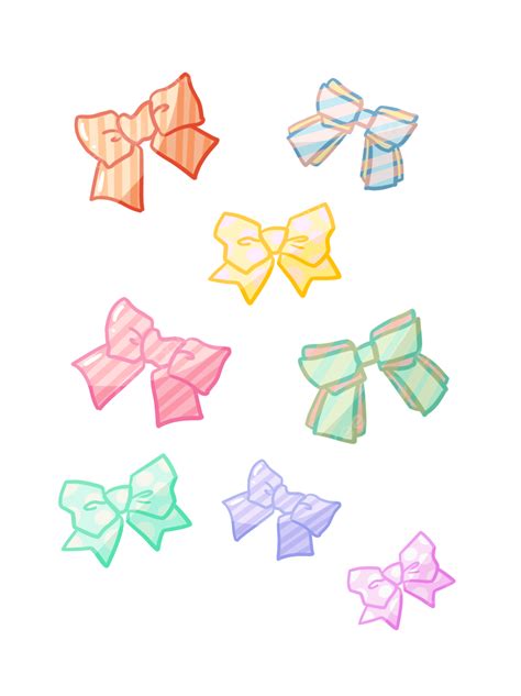 Cartoon Ribbon Bow Decoration Material Bow Vector Decorative Material