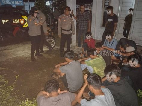 Polisi Tangkap Remaja Pelaku Perang Sarung Di Pontianak Ada Yang Bawa