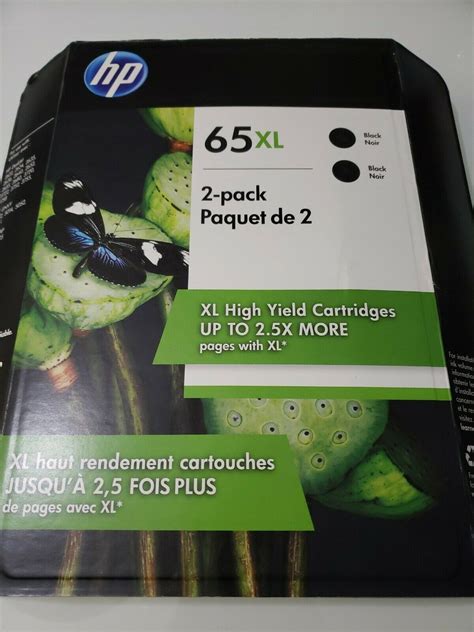 Hp 65xl Original Ink Cartridge 2 Pack High Yield Black For Inkjet Printer Page Yield 1200