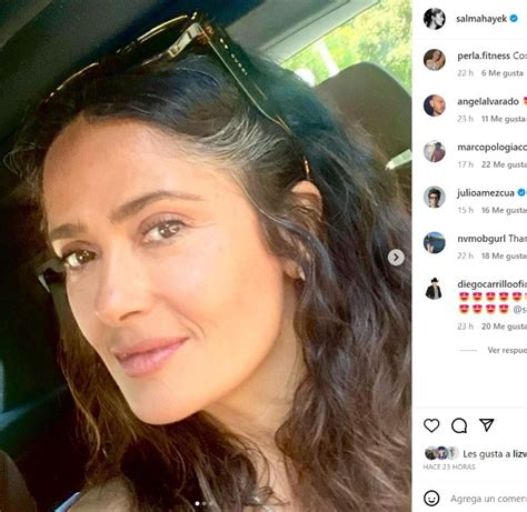 Salma Hayek A Sus 56 Brilla Sin Maquillaje Y Canas Al Aire