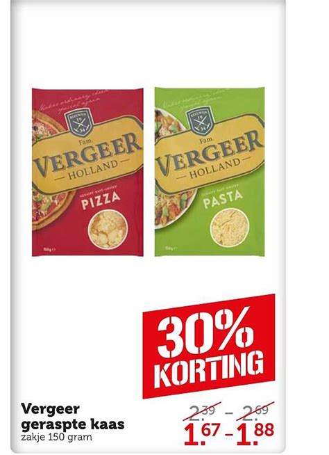 Vergeer Geraspte Kaas Aanbieding Bij Coop 1Folders Nl