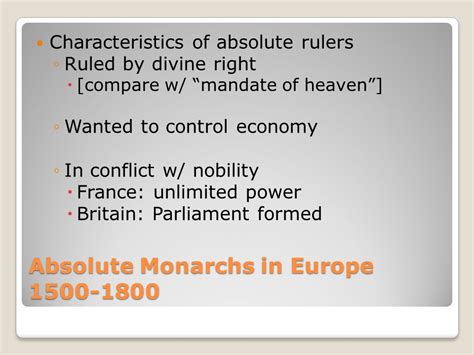 Absolute Monarchs In Europe Ppt Download