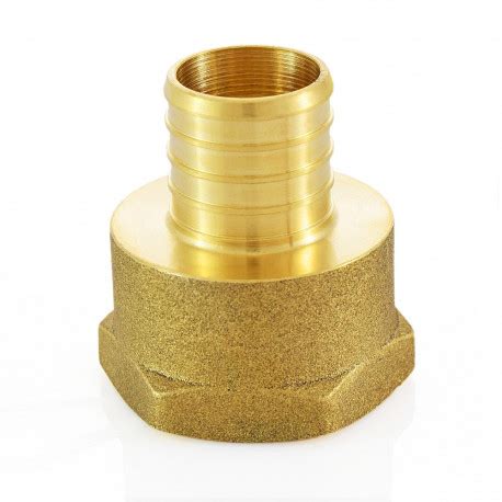 1 PEX X 1 FPT Female Threaded Adapter Brass Crimp PEX Fitting