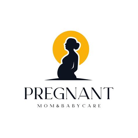 Pregnant Woman Logo Vector Design Vector Art At Vecteezy