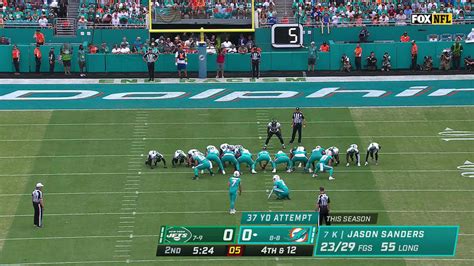 Miami Dolphins kicker Jason Sanders' 39-yard FG puts first Dolphins points on the board