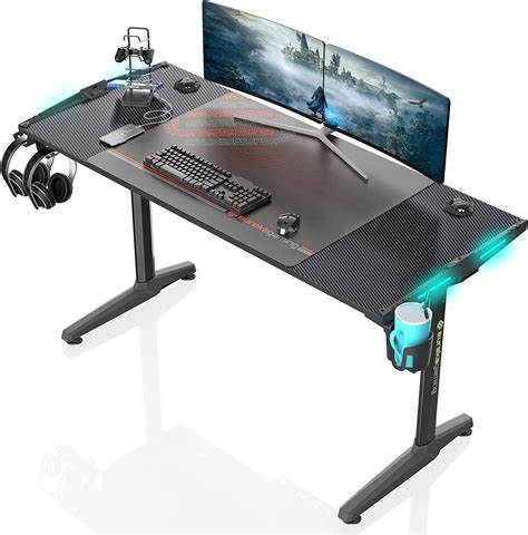 Amazon Eureka Ergonomic Inch Rgb Led Gaming Desk With Lights Up